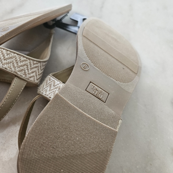 New "Time & Tru" Woven Strappy Sandals - NWT - Picture 10 of 12